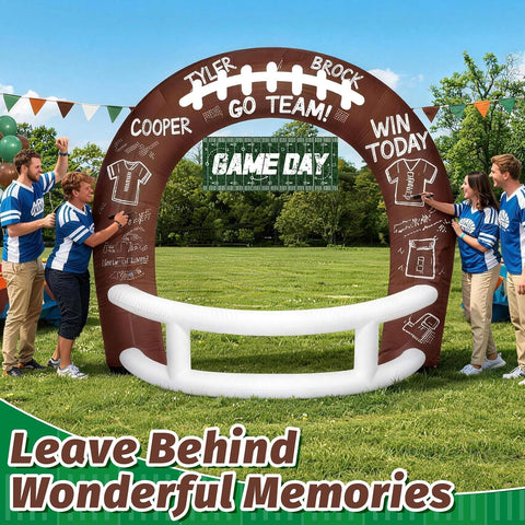 8FT Brown White Inflatable Football Helmet Arch with LED Lights