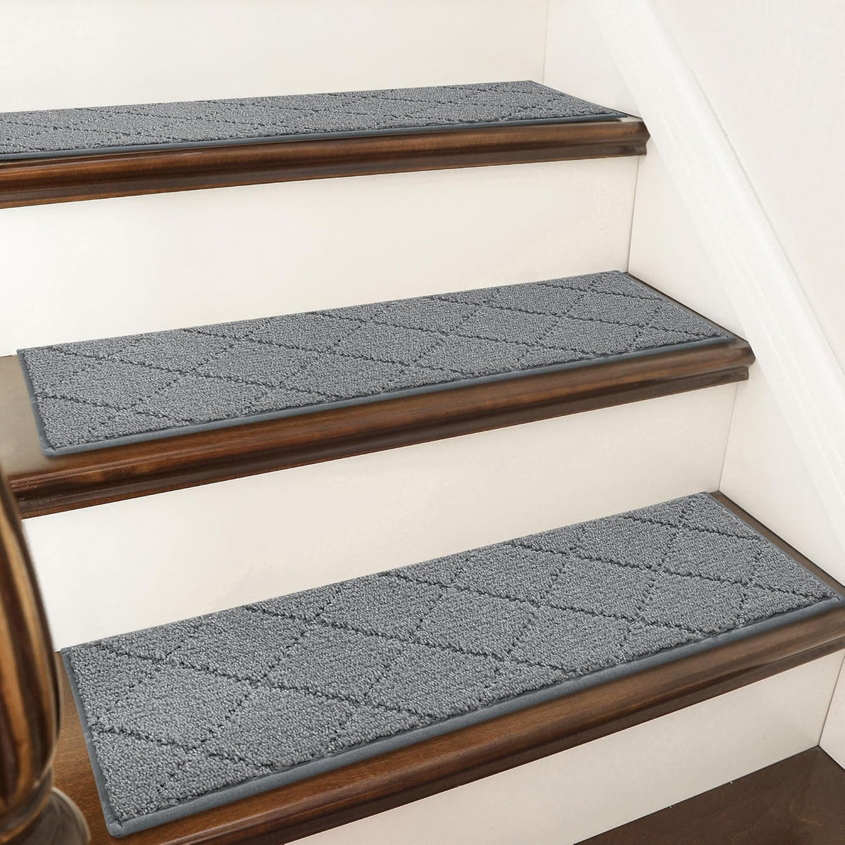 COSY HOMEER Stair Treads for Wooden Steps Non Slip 9"x28",15pc,Medium Grey