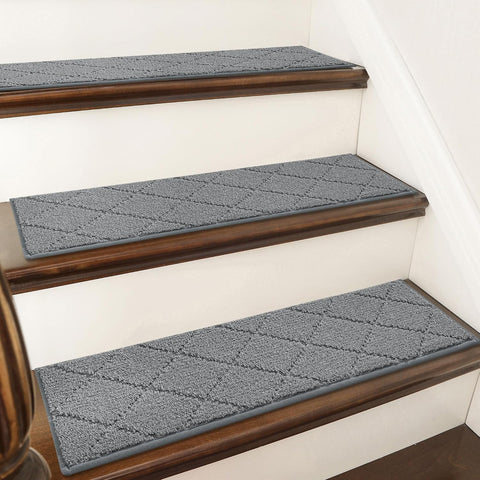 COSY HOMEER Stair Treads for Wooden Steps Non Slip 9"x28",15pc,Medium Grey