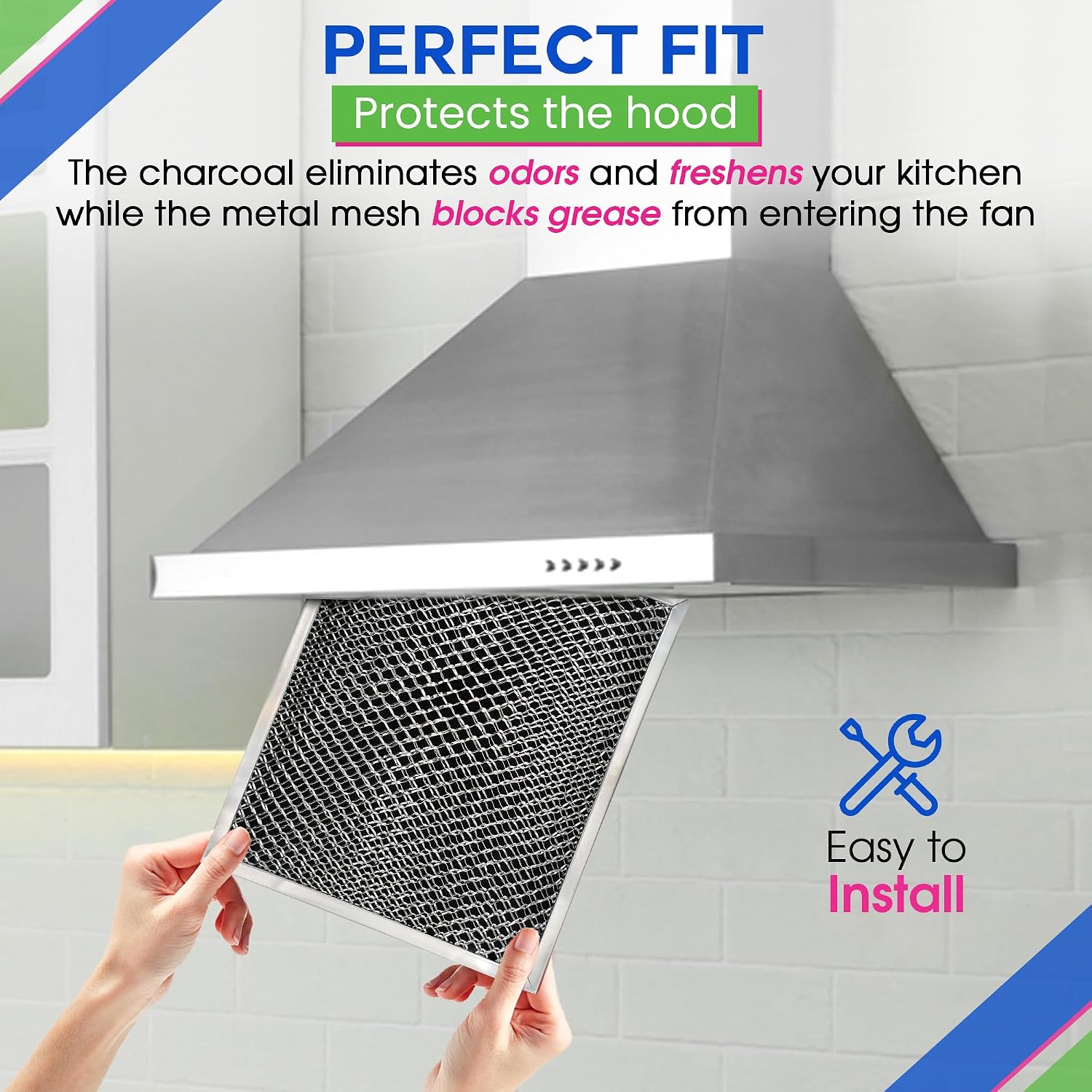 Stove Vent Filter 10.5"x8.8" 97007696 Fits Nutone Broan Range Hood Filter