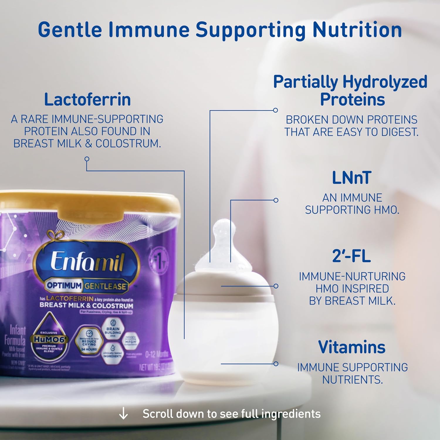 Enfamil Optimum (Enspire) Gentlease Baby Formula, 19.5 Oz, 4 CT