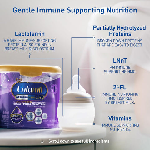 Enfamil Optimum (Enspire) Gentlease Baby Formula, 19.5 Oz, 4 CT