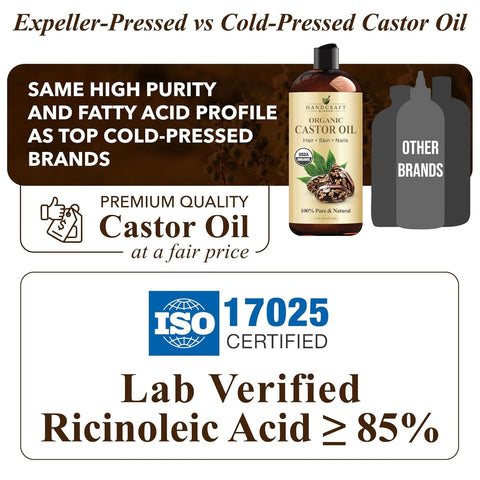 Handcraft Blends Organic Castor Oil - 16 Fl Oz
