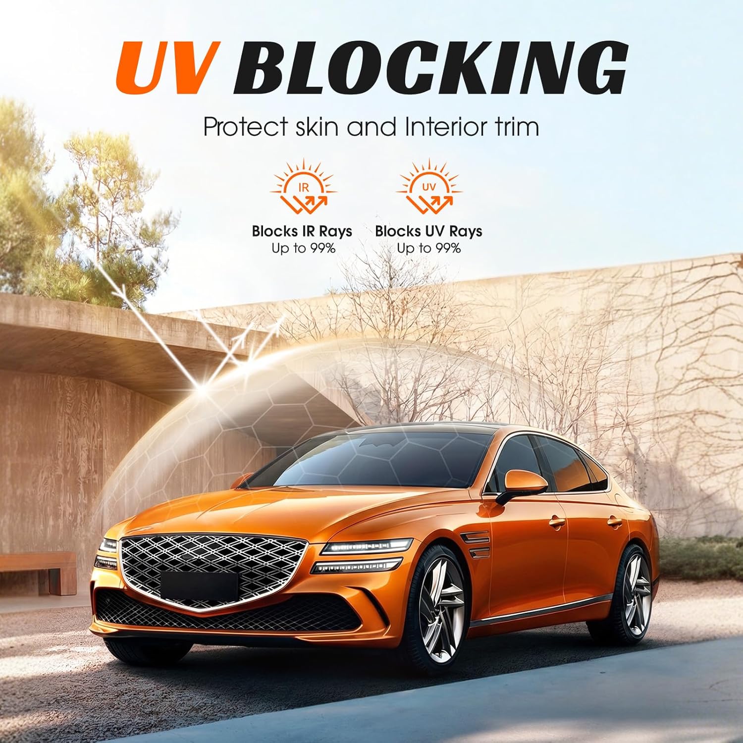 Window Tint Car 5% VLT, 20" x10' Ceramic Window Roll for Privacy Sun & Glare Protection UV Heat Blocking, Scratch Resistant 5-Layer