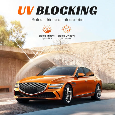 Window Tint Car 5% VLT, 20" x10' Ceramic Window Roll for Privacy Sun & Glare Protection UV Heat Blocking, Scratch Resistant 5-Layer