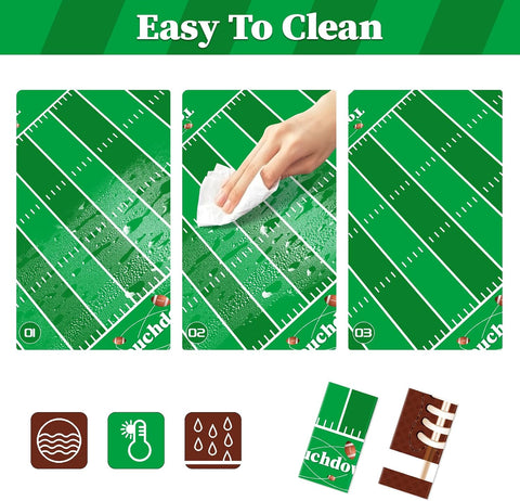 Football Party Decorations,2 Pack Football Tablecloth Disposable Plastic Tablecloth 54" x 108",Football Birthday Party Decor,Football Table Cloth for Rectangle Tables,Football Party Supplies for Home
