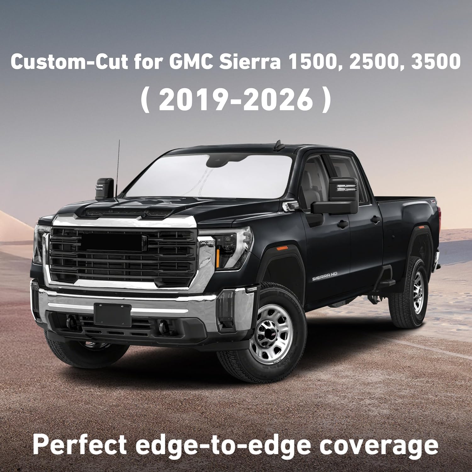 EcoNour Windshield Sunshade for GMC Sierra 1500 2500 3500 2019-2025, 2026