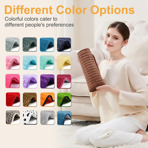 Heating Pad,Electric Heating Pads,Heating Pad for Back,Brown,24x12 Inch