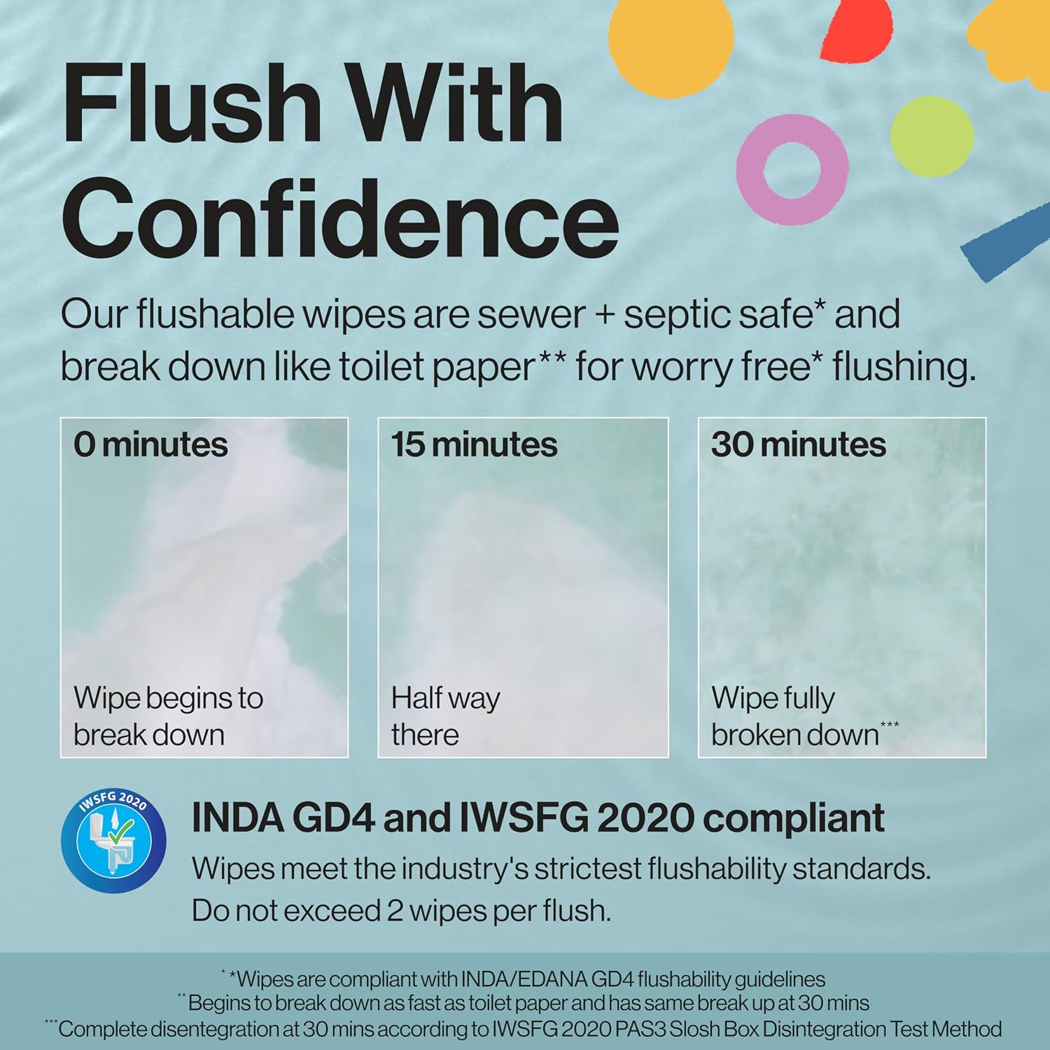The Honest Company Toddler Flushable Wipes, Hypoallergenic, 126 Count