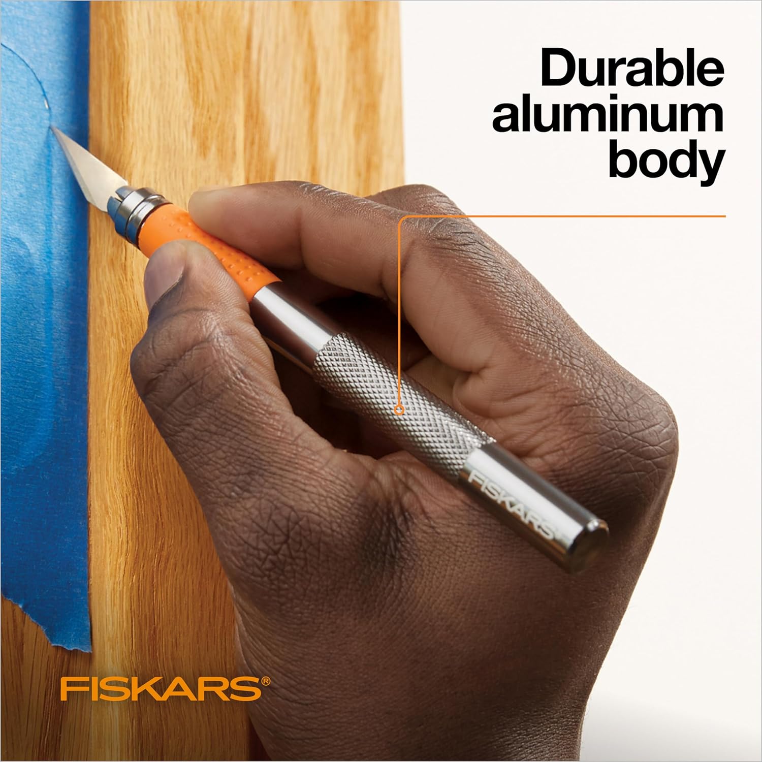 Fiskars 6" Detail Craft Knife, Exacto Hobby Utility Knife, Durable Aluminum