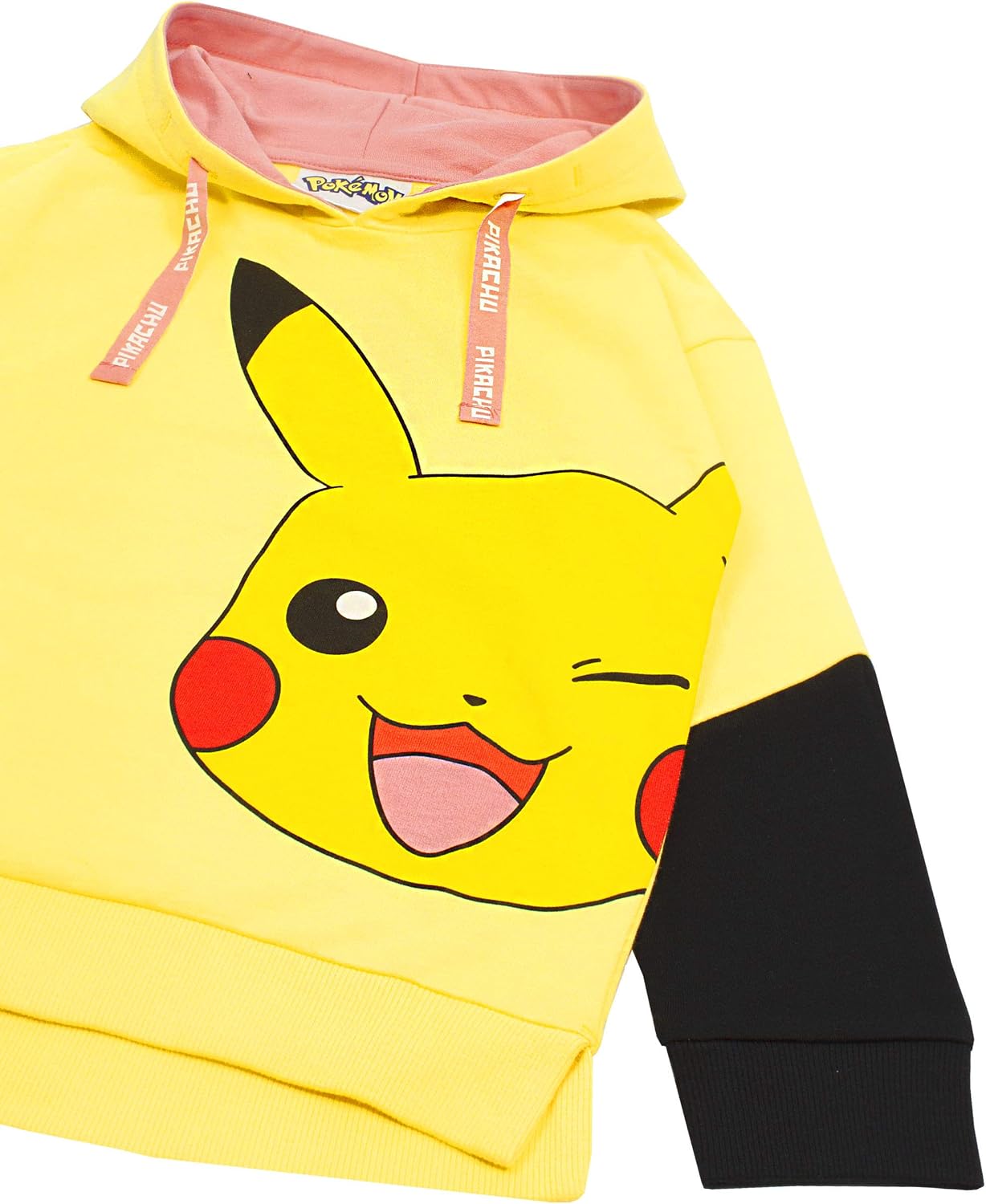 Pokemon Hoodie Girls Kids Yellow Pikachu Hooded Jumper Sweater