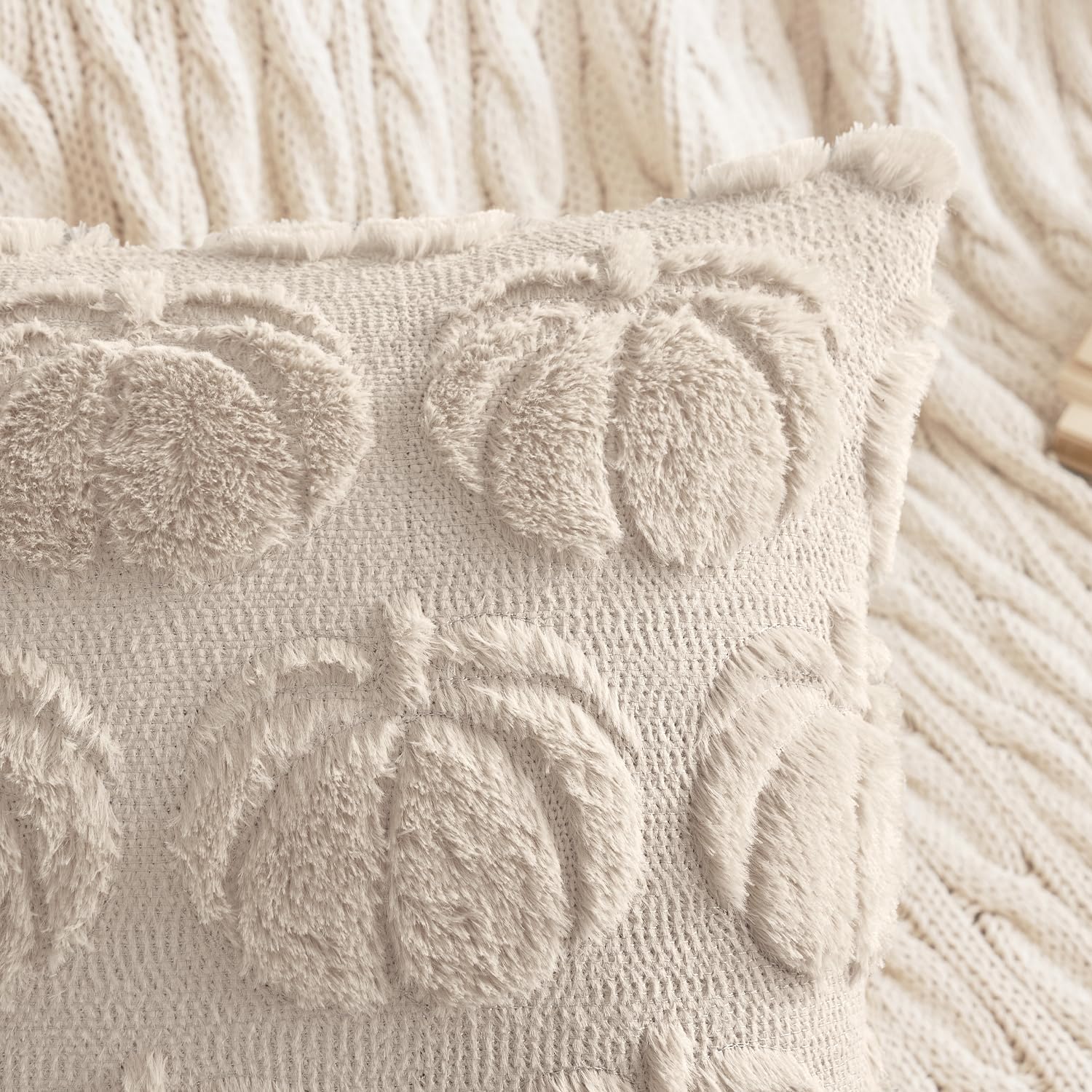 MIULEE Fall Pillow Covers Pumpkin Fall Decor Lumbar 12x20 Beige