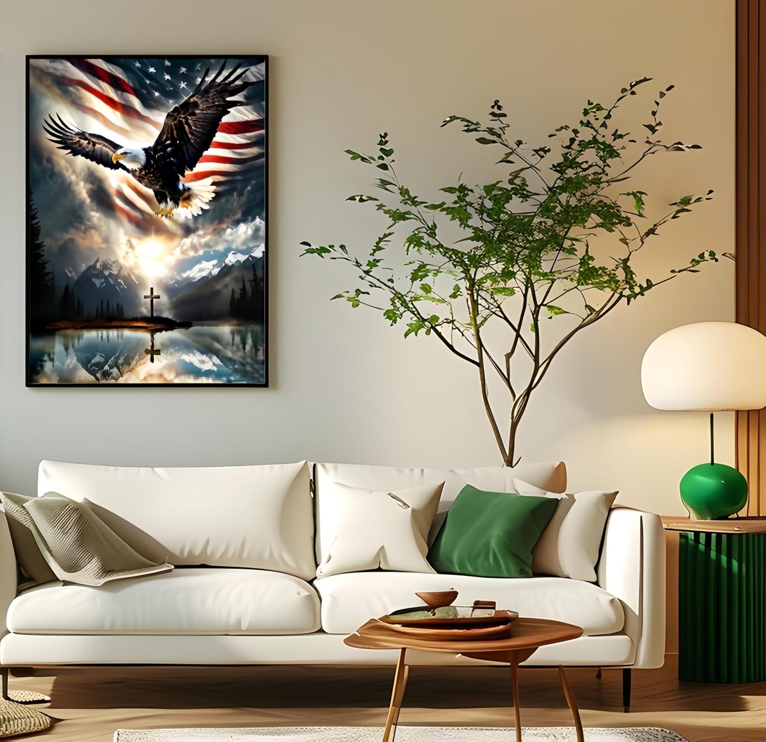 Diamond Art Kits for Adults,US Flag EagleDiamond Painting Kit,11.8X15.8inch