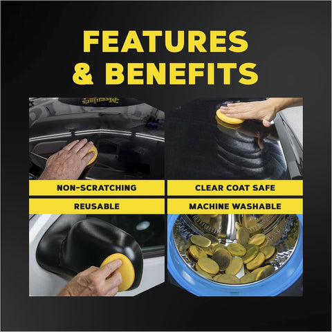 Meguiar's 4" Foam Applicator Pads, 4 Pack