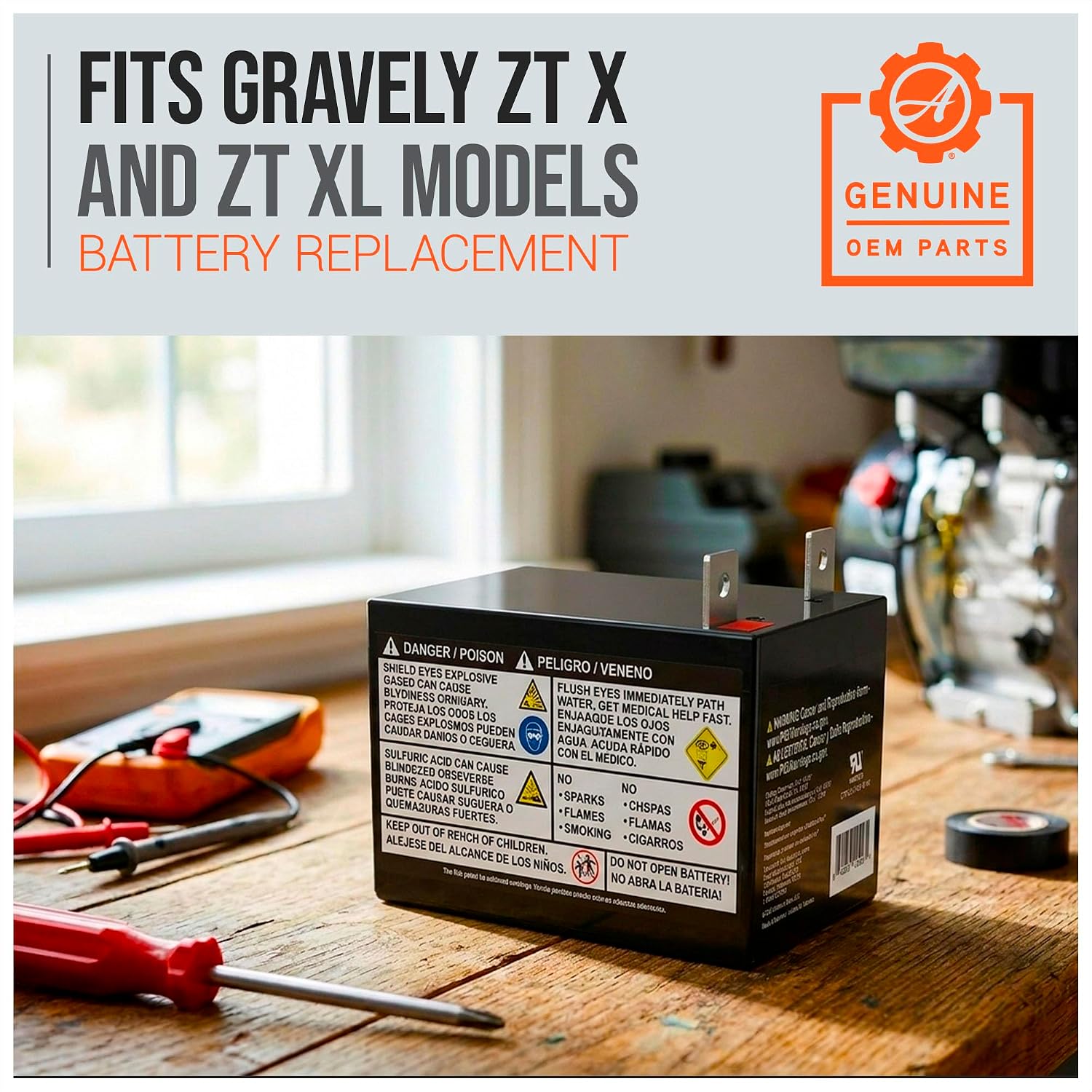 Ariens 12 Volt Mower Battery, Replacement for IKON XD and Edge Zero Turn