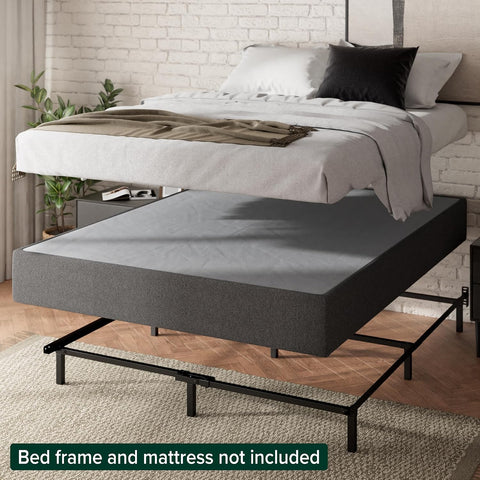 Zinus 9 Inch WonderBox(TM) Smart Box Spring, Grey, Twin