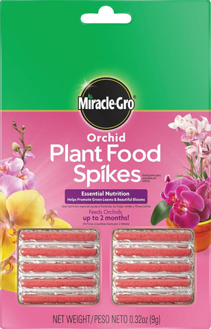 Miracle-Gro Orchid Plant Food Spikes - Indoor Plant Fertilizer Sticks for Potted Orchids, Feeds for up to 2 Months, 10 Spikes