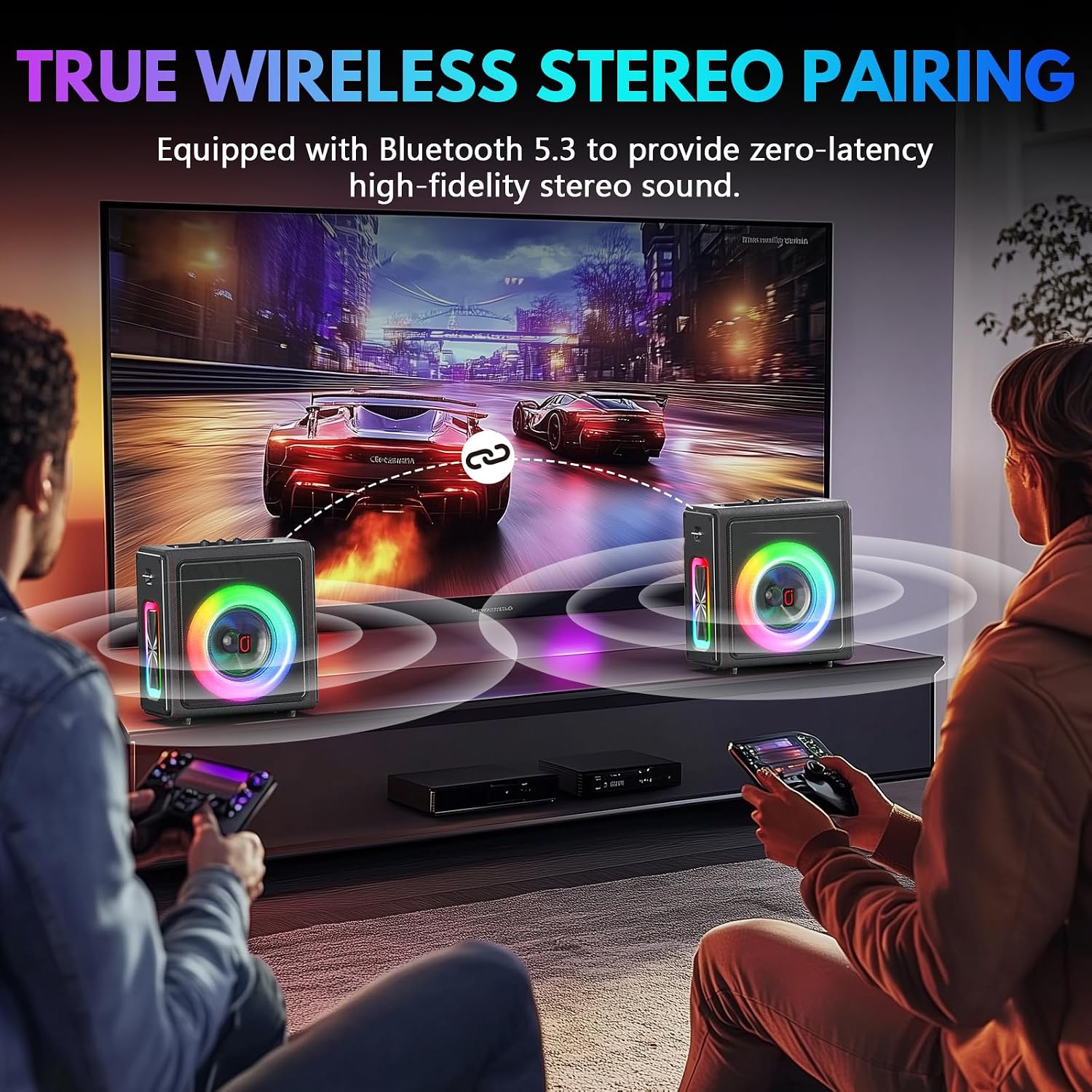 Karaoke Machine for Adults with 2 Wireless Microphones, 200W PA System