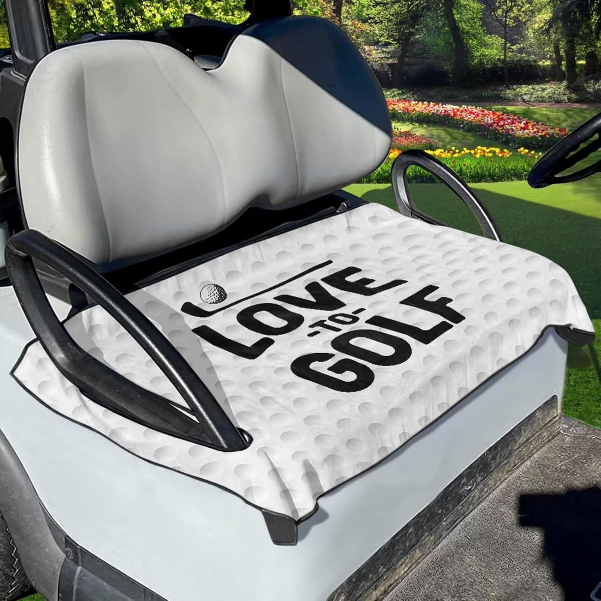 Suobstales Golf Cart Seat Covers/Seat Towel, Breathable Golf Cart Seat Cushions Golf Blanket Golf Club Car Accessories