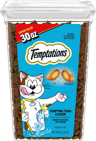 Temptations Classic Tempting Tuna Crunchy and Soft Cat Treats, 30 oz