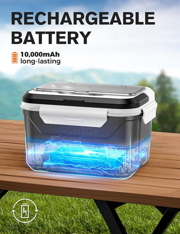 EAST OAK Cordless Electric Lunch Box, Heated Lunch Box for Men with Timer