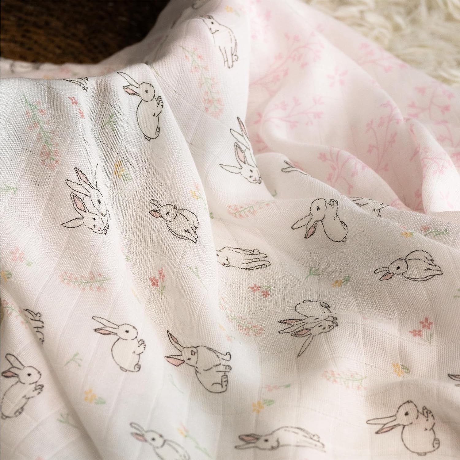 GLLQUEN BABY Receiving Blankets Girl Muslin Swaddle Blankets for Newborn