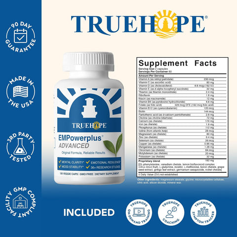 Truehope EMPowerplus Advanced Multivitamin for Mood & Stress, 30 Day Supply