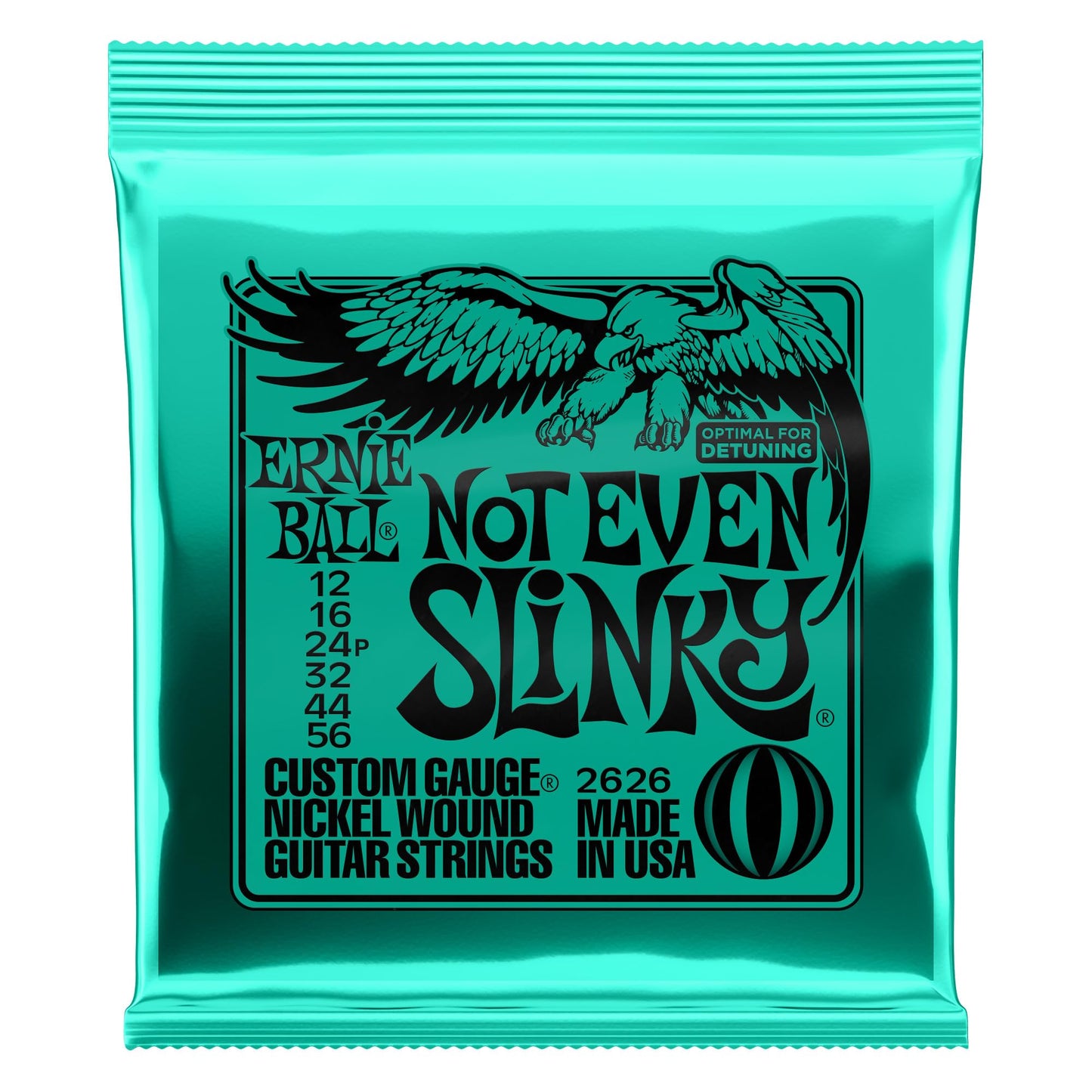 Ernie Ball Not Even Slinky Nickel Wound Electric Guitar Strings - 12-56 Gauge