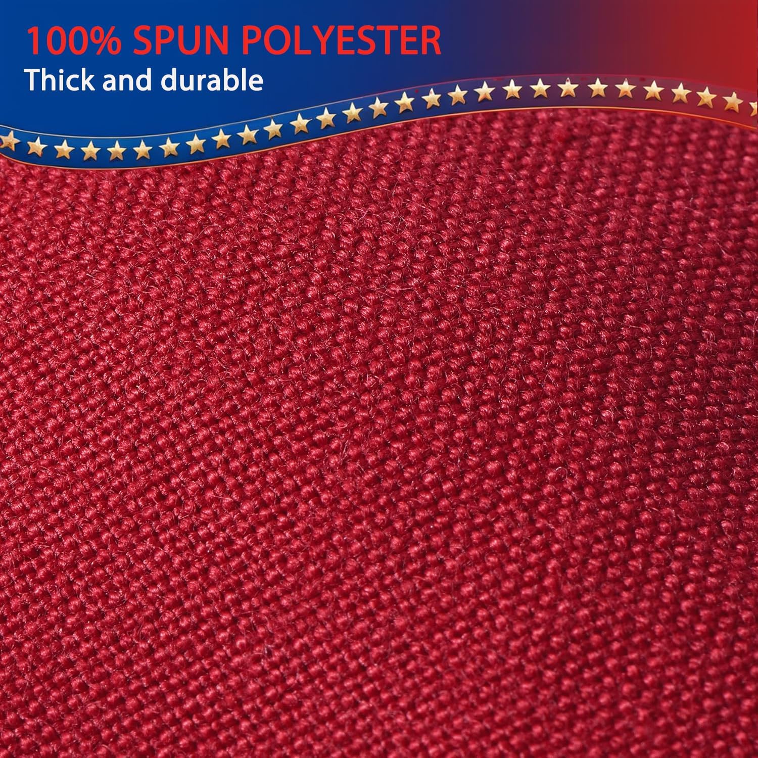 American Flag for Outside 4x6 FT, Deluxe Heavy Duty Spun Polyster, TearProof and Waterproof Super Tough Series, All Weather High Wind USA US Flag with Embroidered Stars, Sewn Stripes, Brass Grommets