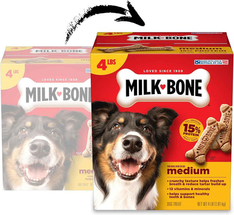 Milk-Bone Original Biscuits Medium Dog Treats, 4 Lb.