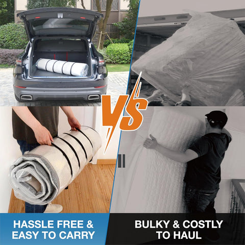 Foam Mattress Vacuum Bag with 4 Adjustable Straps, Twin/Twin XL