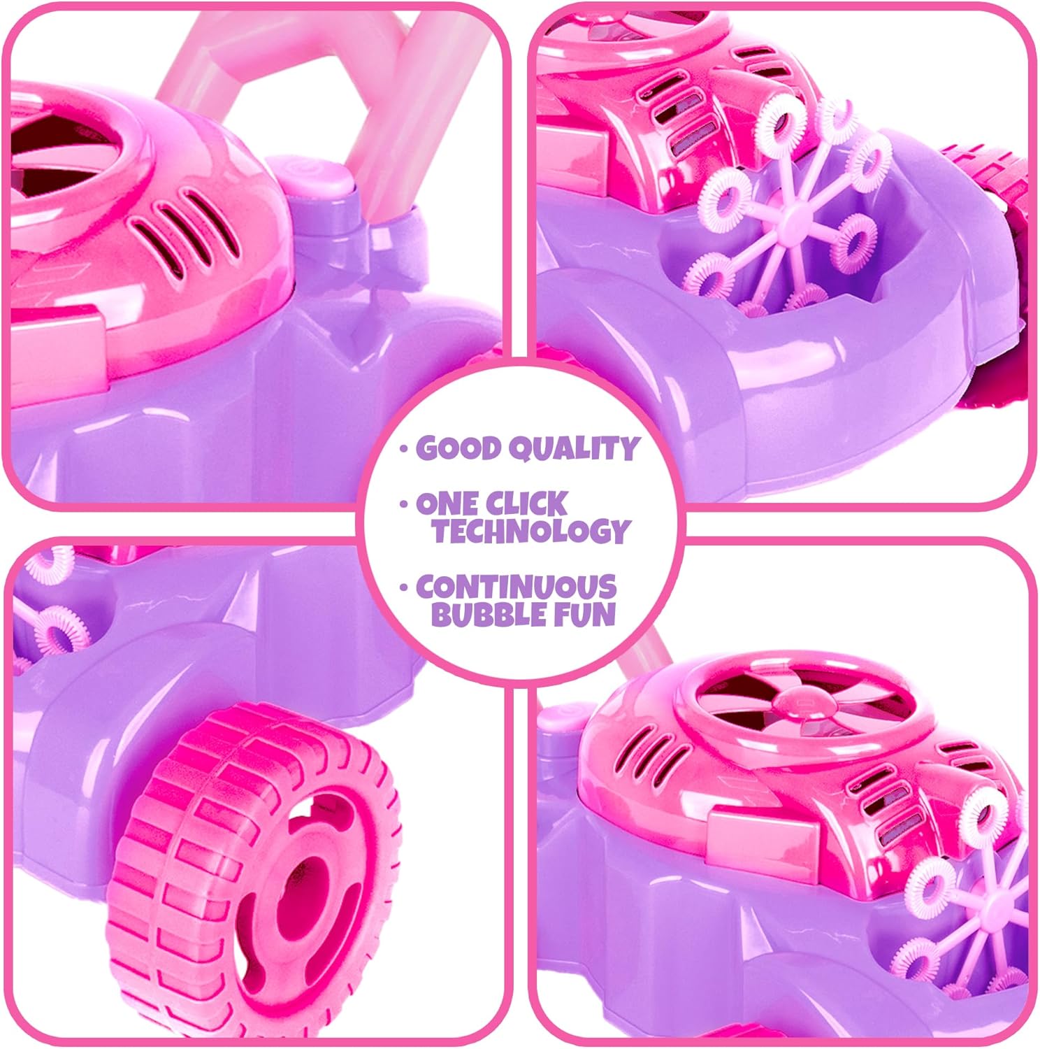 ArtCreativity Bubble Lawn Mower for Toddlers 1-3, Bubble Machine for 1-Year-Old Girl Gifts, Toddler Outdoor Toys for 2-Year-Old Girl Birthday Gift, Push Summer Gardening Toys for Toddlers Age 1 2 3 +