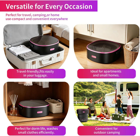 Portable Washing Machine, 13L Mini Washer with Spin Dryer