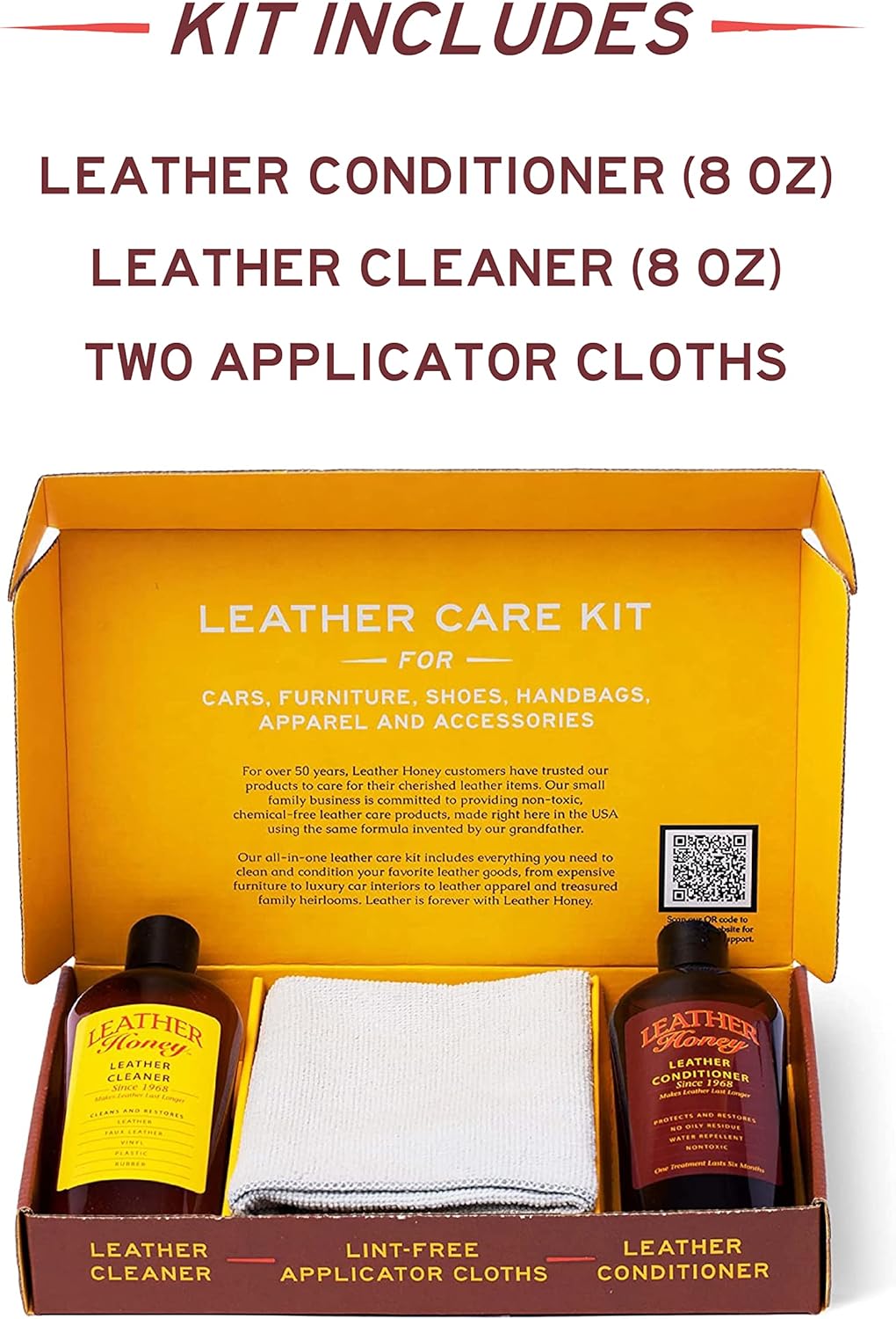 Leather Honey Complete Leather Care Kit – Non-Toxic, Made in USA