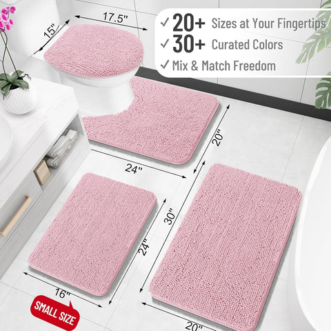 OLANLY Bathroom Rugs 30x20, Extra Soft Absorbent Chenille Bath Rugs