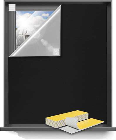 Sumobaby Blackout Curtains 24"x36" Portable No Drill Black Out Window Cover