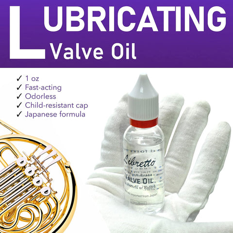 Libretto French Horn ALL-INCLUSIVE Cleaning & Care Kit with Instructions: Valve Oil + Slide Grease + Cleaning Cloth + Mouthpiece & Bore Brushes, Giftable Handy Case. Clean & Extend Life of your Horn