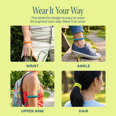 Cliganic Mosquito Repellent Bracelets for Kids & Adults, Natural, 10 Pack