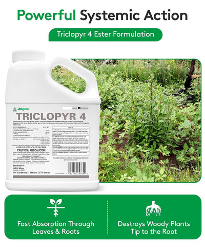 ALLIGARE - Triclopyr Herbicide 4 EC Selective Weed Killer for Woody Plants, Brush for Forestry, Pastures, Rights-of-Way, Wetlands & Industrial Sites - 1 Gallon
