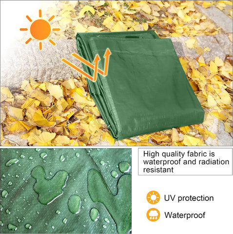 STARPYNG-7 Mil Green 16x20 Feet Tarp-Multifunctional Waterproof Tarpaulin-Waterproof, UV Resistant, Rip and Tear Resistant, Poly Tarpaulin with Reinforced Edges for Cover