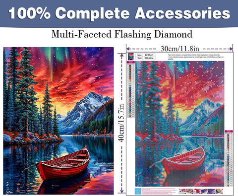 ijbnhd Aurora Diamond Art Kits for Adults for Home Wall Decor 12x16 inch