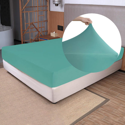 N&Y HOME Soft Stretch Twin Fitted Sheet Only, Jersey Knit, Aqua