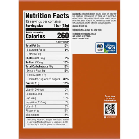 CLIF BAR Protein Energy Bars, Crunchy Peanut Butter, 15ct