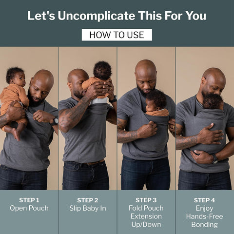 Lalabu The Dad Shirt | Hands-Free Baby Carrier for Dads - Brook - 3XL