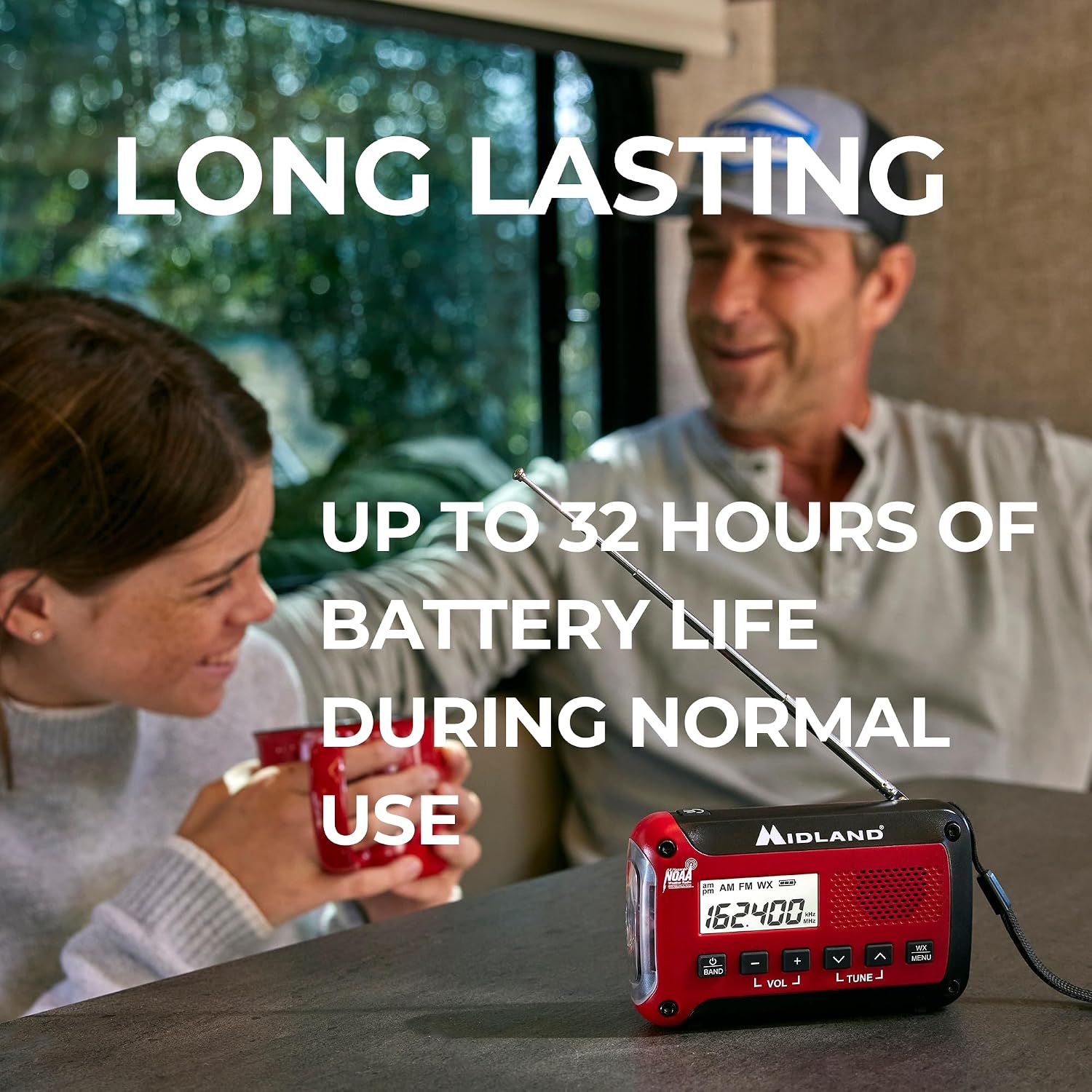 Midland ER10VP Weather Radio - Flashlight & Emergency Alert - AM/FM Radio