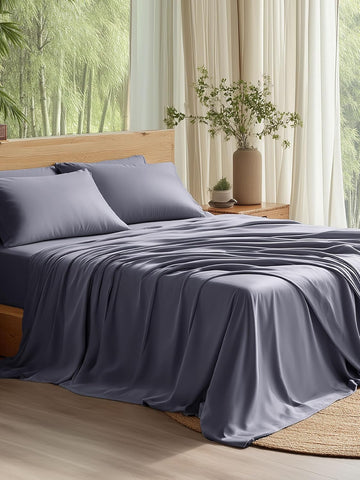 Bedsure PureWoven 100% Rayon Derived from Bamboo, Queen Sheets, 4 Pieces