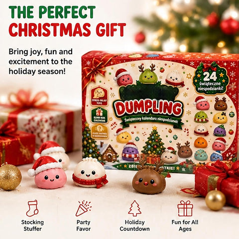 Christmas Squishies Advent Calendar 2026, 24 Days Dumpling Squishies Toys Countdown Calendar, Christmas Decor Jumbo Mini Glitter Squishie Squeezy Toys