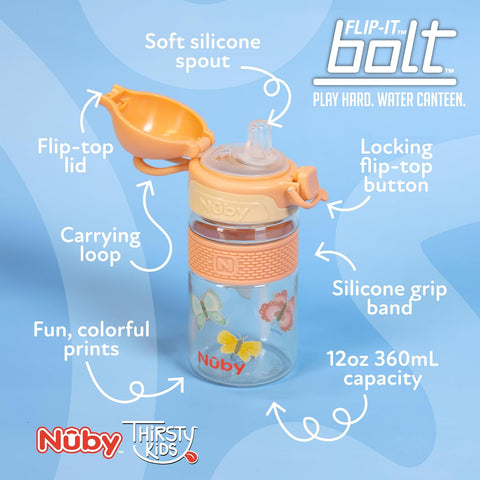 Nuby Thirsty Kids Flip-it Bolt Toddler Cup