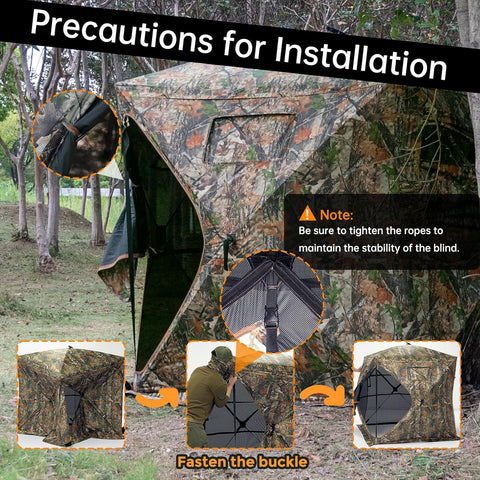 360/270 Degree See Through Hunting Blind, Pop Up Ground Blind