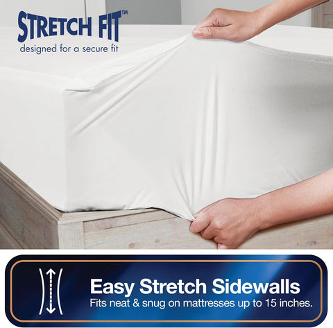 All-in-One Mattress Protector, Zippered Encasement, Water & Stain Resistant, Triple Seal Protection, RV Short Twin, White